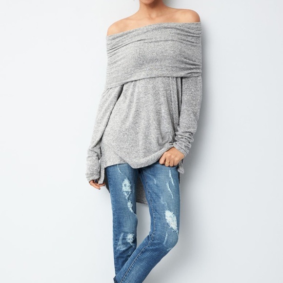 Gibson Sweaters - Gibson Off Shoulder Sweater